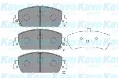 KAVO PARTS kbp2058 -  Комплект тормозных колодок, дисковый тормоз